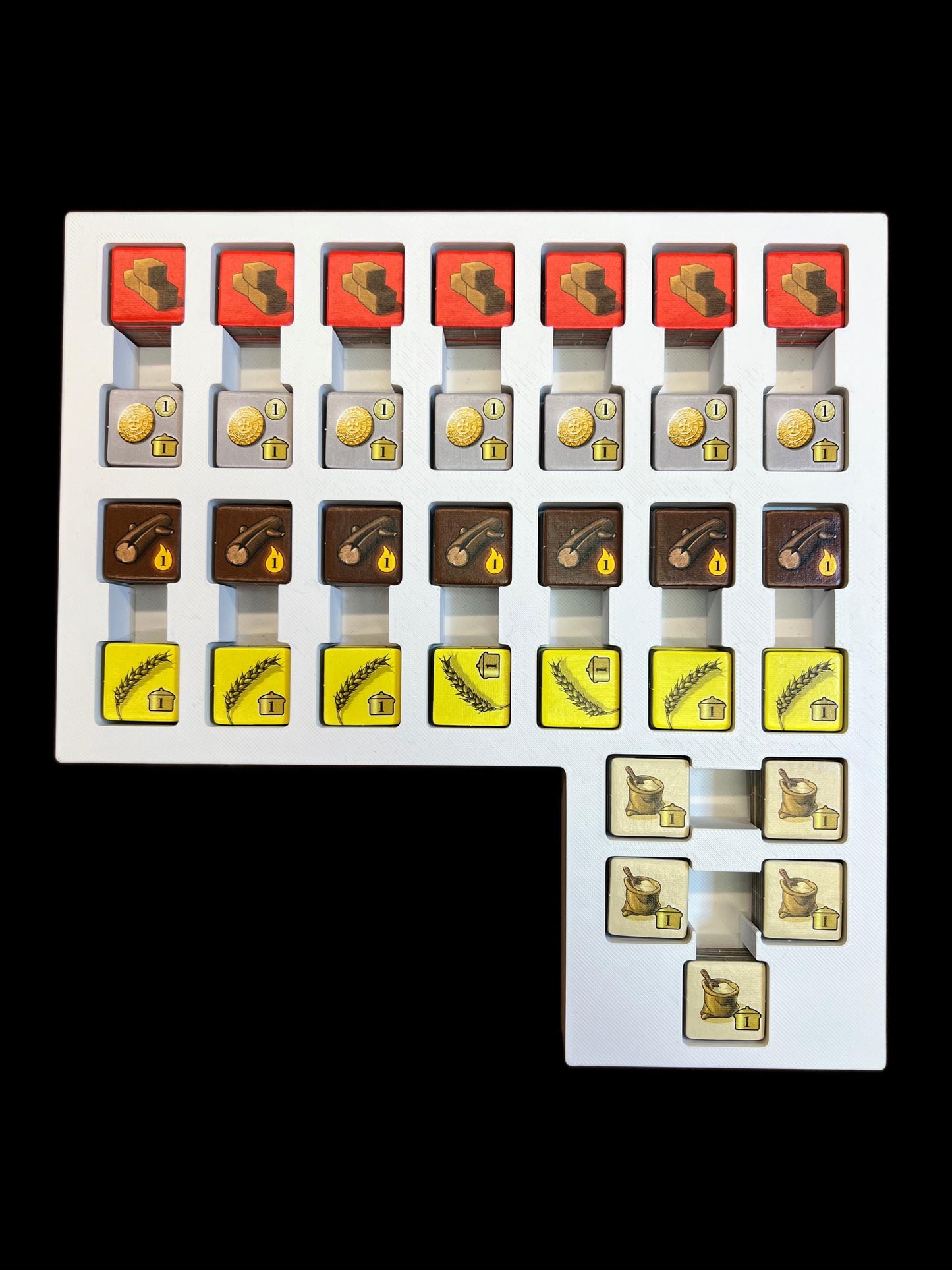 Ora et Labora Board Game Organizer - Insert - Premium Storage Solution - SLEEVED Version - STL file for 3D Printing
