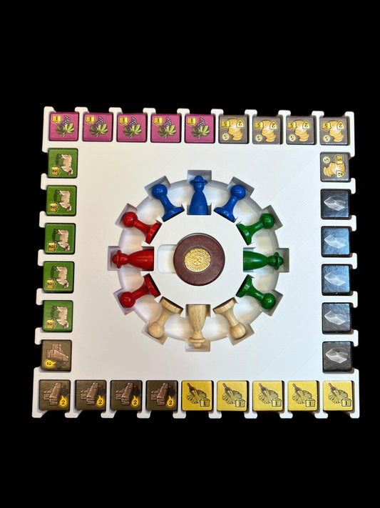 Ora et Labora Board Game Organizer - Insert - Premium Storage Solution - SLEEVED Version - STL file for 3D Printing