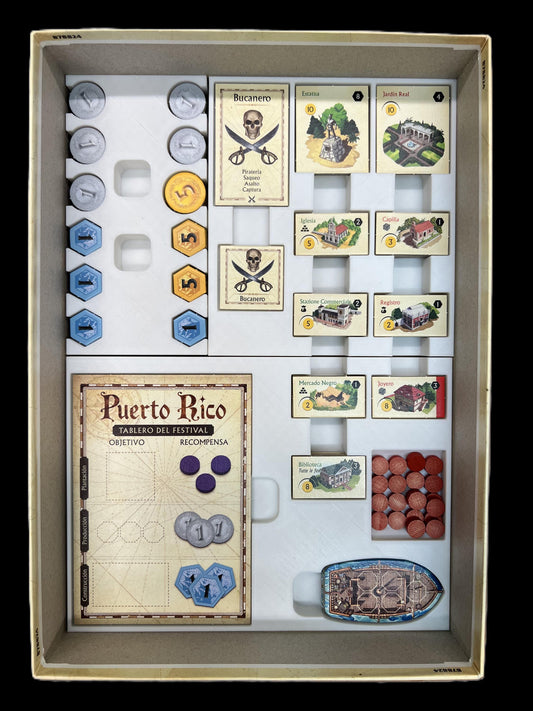 Puerto Rico Board Game Organizer - Insert - Premium Storage Solution - STL file for 3D printing