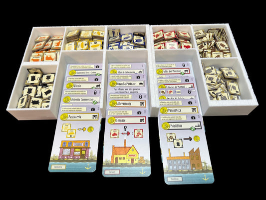 Le Havre Board Game Organizer - Insert - Premium Storage Solution - SLEEVED Version - STL file for 3D Printing