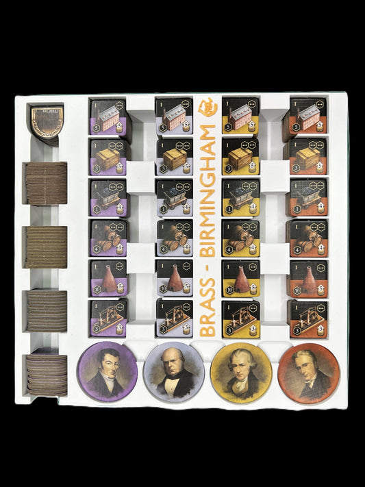 BRASS Birmingham Board Game Organizer - Insert - Premium Storage Solution - Sleeved Version - STL file for 3D Printing