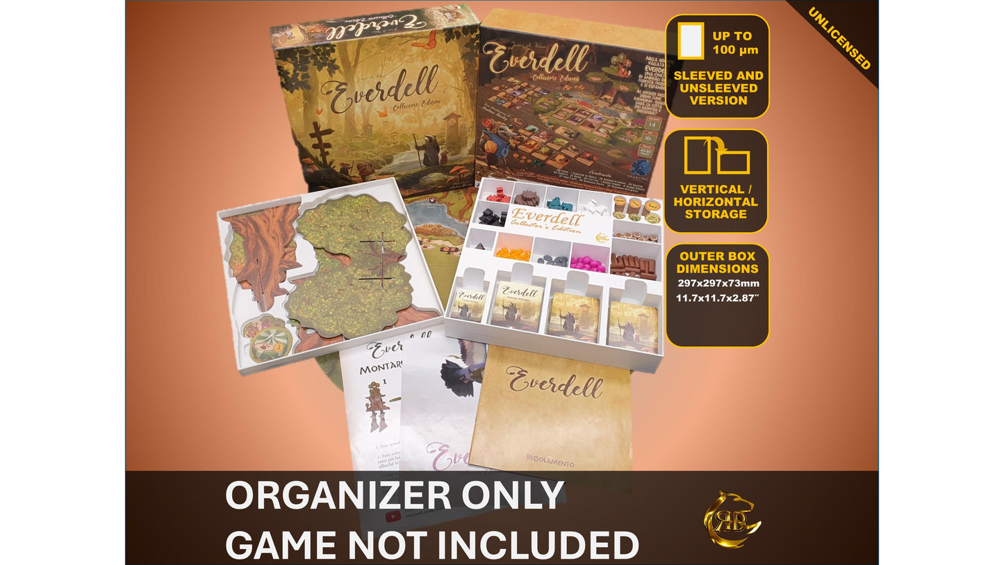 Everdell Collector's Edition Organizer Storage insert for Everdell Collector's Edition, Tabletop Gaming Insert Accessories, gift, Unofficial