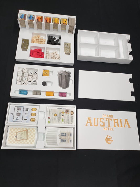 STL FILE for Grand Austria Hotel organizer, Storage insert for Grand Austria Hotel, Tabletop Gaming Insert Accessories, Gift for gamers