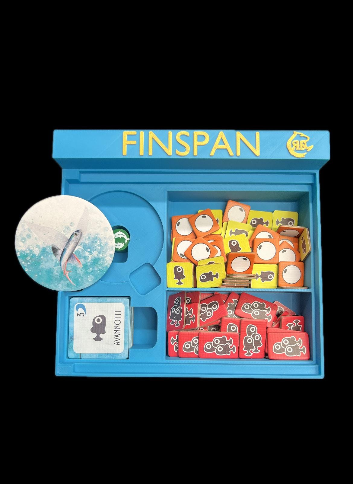 Finspan Board Game Organizer - Insert for Finspan - Premium Storage Solution - STL file for 3D Printing