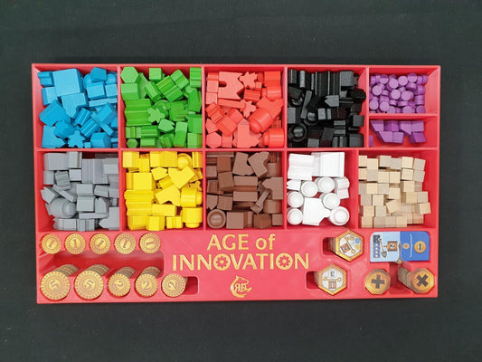 Age of Innovation Terra Mystica Board Game Organizer, Age of Innovation Insert, Premium Storage Solution for games