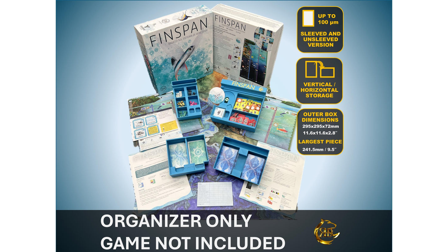 Finspan Board Game Organizer, Insert for Finspan, Premium Storage Solution for games