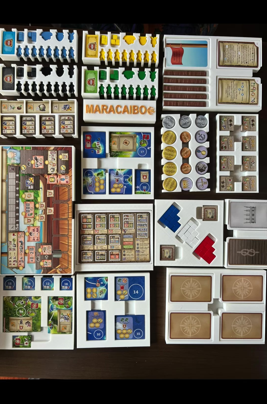 Maracaibo Board Game Organizer - UNSLEEVED - STL file for 3D Printing