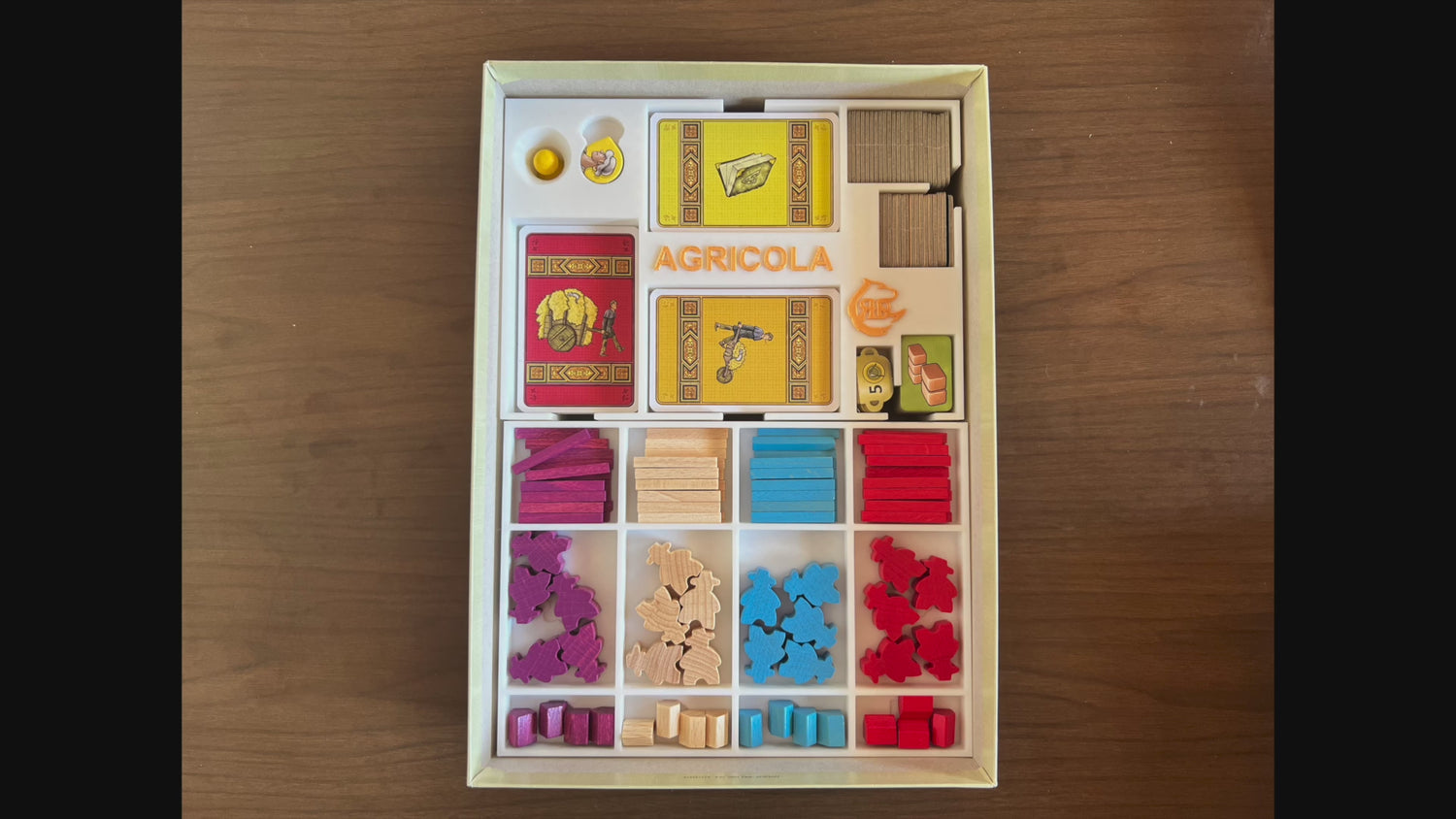 Agricola Board Game Organizer - Insert - Premium Storage Solution - SLEEVED Version - STL file for 3D printing