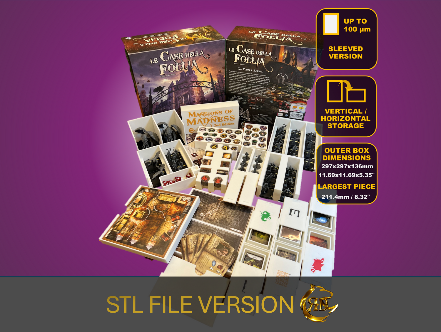 Mansions of Madness 2nd Edition Organizer | STL FILE to 3d print