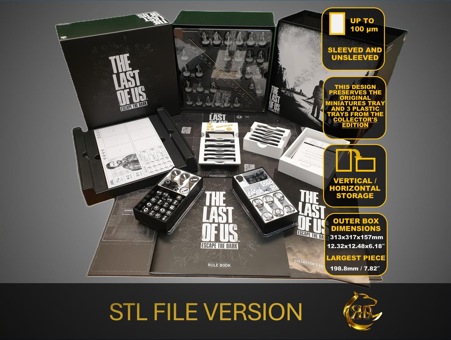 The Last Of Us Board Game Organizer β Collector's Edition STL FILE