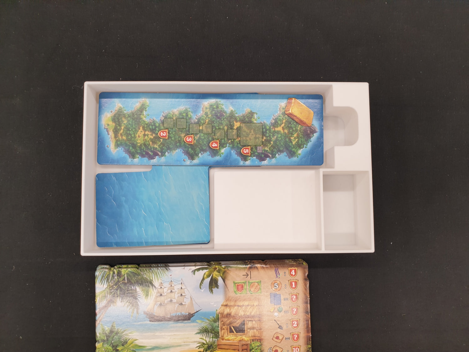 Pirates of Maracaibo Board Game insert, 3d printed organizer