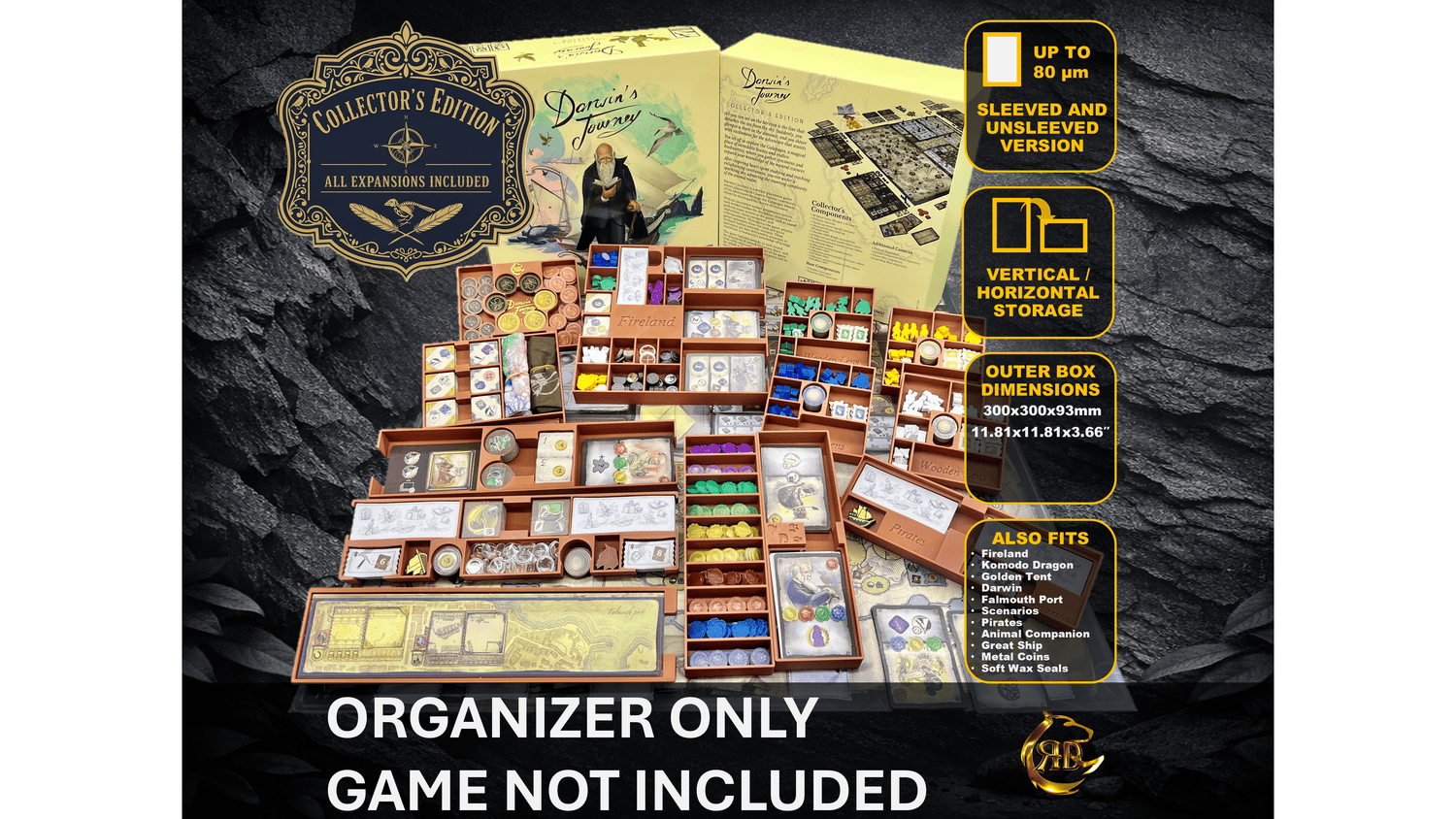 Insert for Darwin's Journey Collector's Edition and all expansions - 3D printed organizer