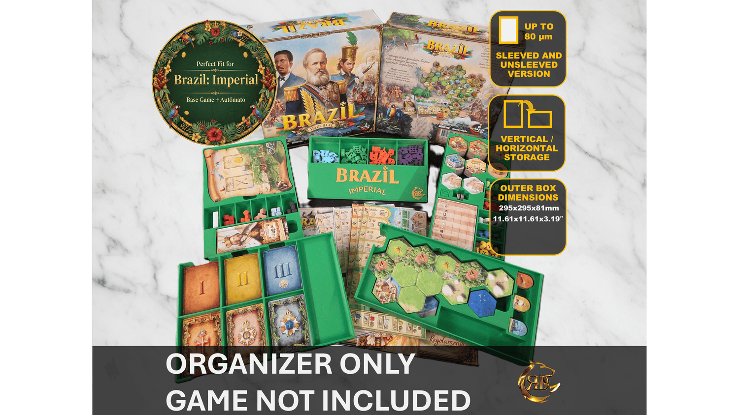 Brazil Imperial 3D Printed Organizer | Insert