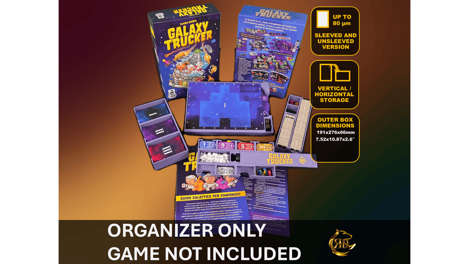 Galaxy Trucker Second Edition 3D Printed Organizer