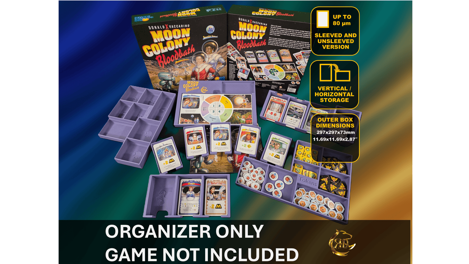 Moon Colony Bloodbath 3D Printed Organizer | Insert