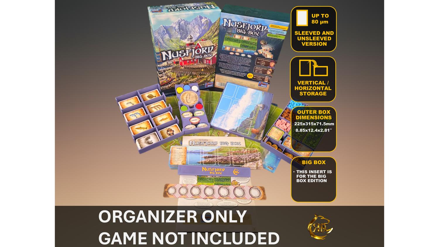 Nusfjord Big Box Board Game Insert