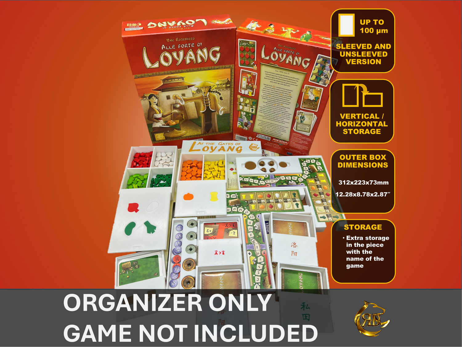 At the Gates of Loyang Board Game Organizer | 3D Printed Insert