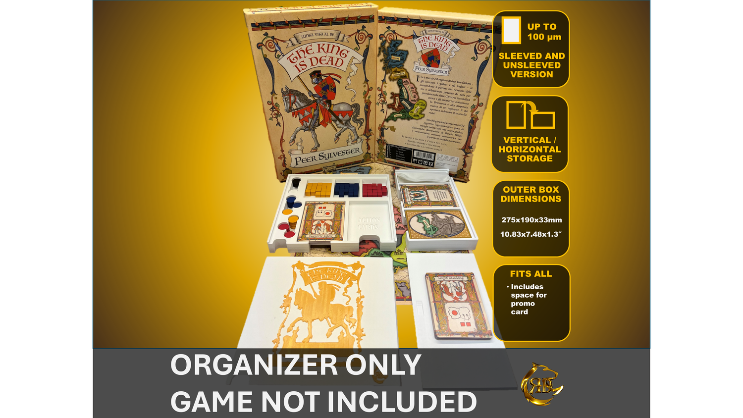 The King Is Dead Second Edition Board Game Organizer