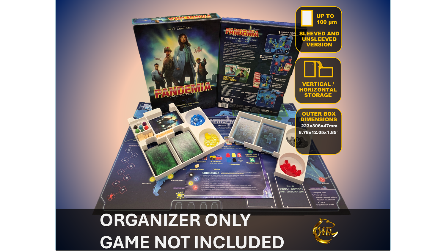 Pandemic 3D-Printed Game Organizer