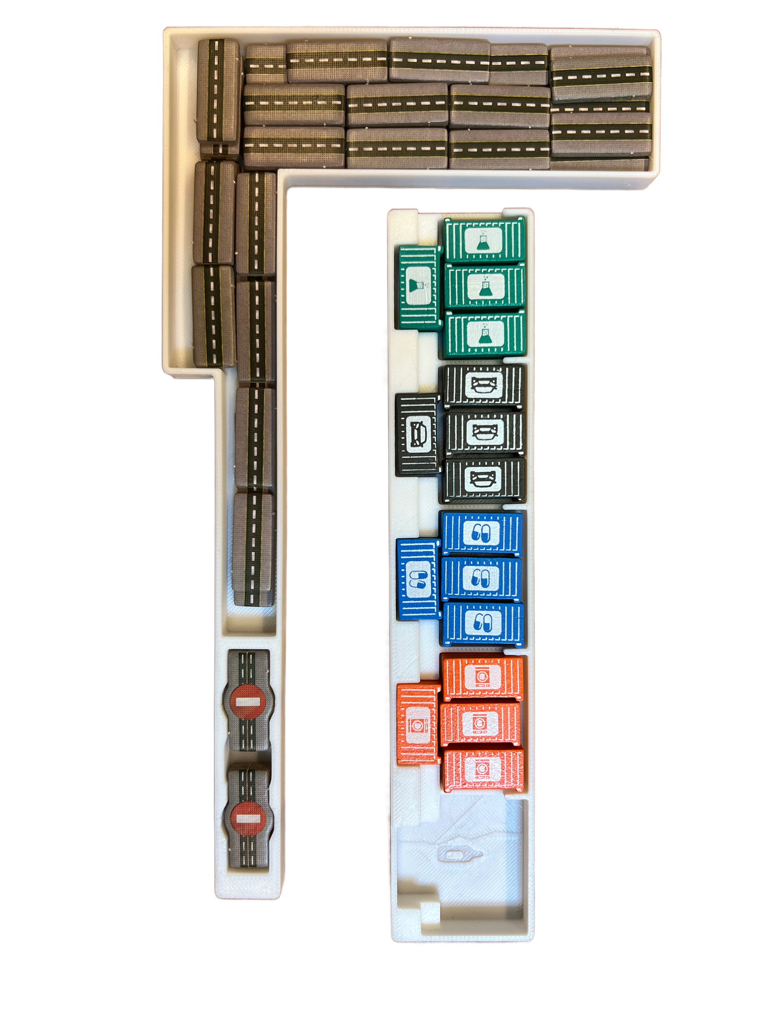 Organizzatore per giochi da tavolo Autobahn | Versione con custodia, file STL per stampa 3D