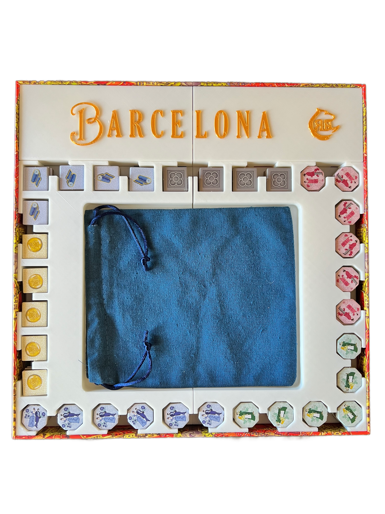 Barcelona Board Game Organizer | Sleeved Version STL FILE to 3D print