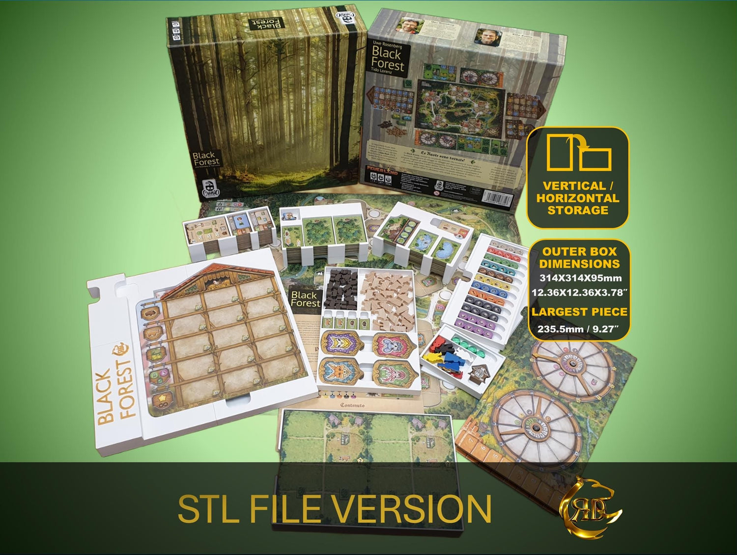 Organizer do gry planszowej Black Forest, plik STL do druku 3D