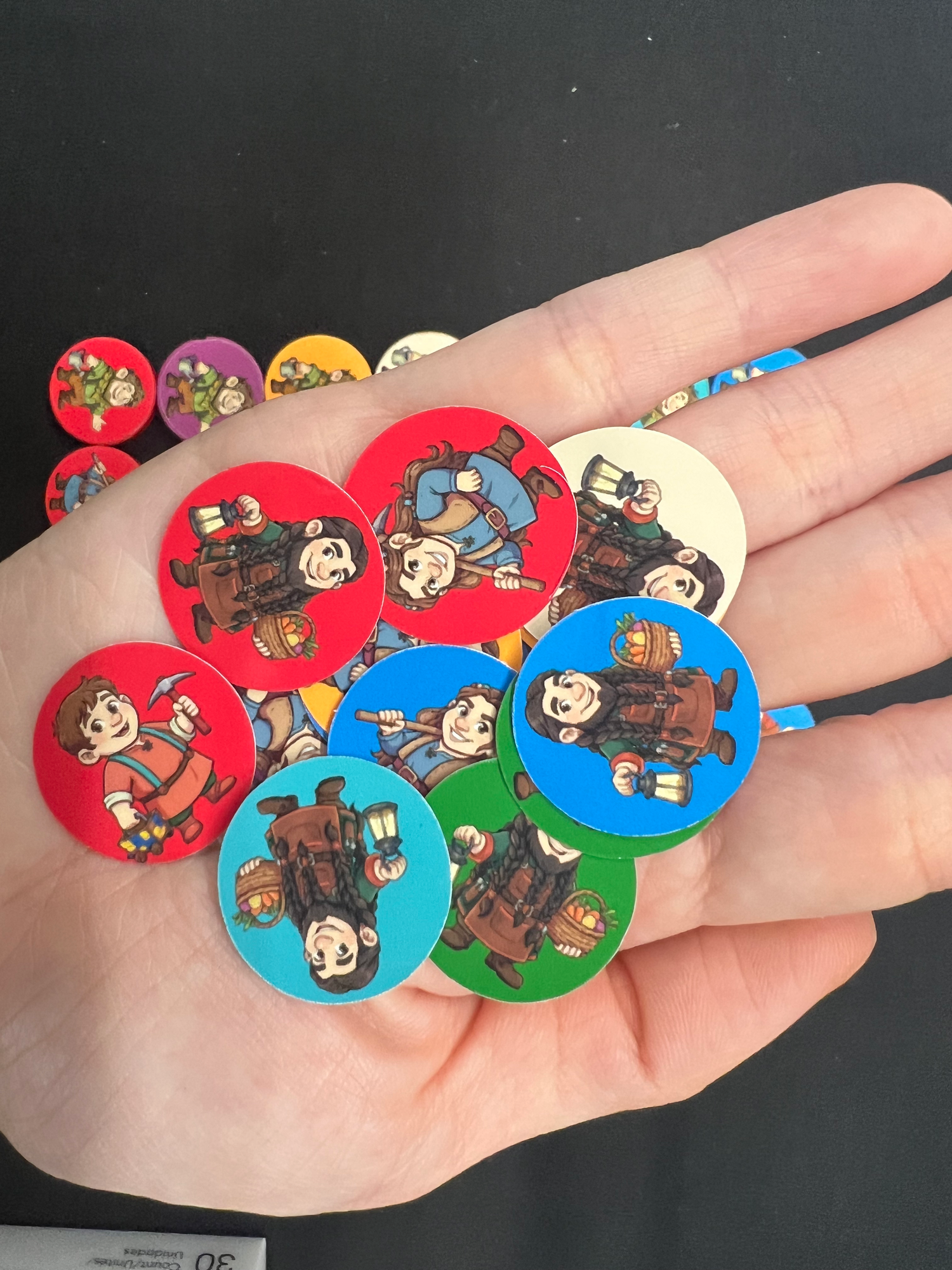 Caverna Dwarf Board Game Stickers – Compatible Accessory