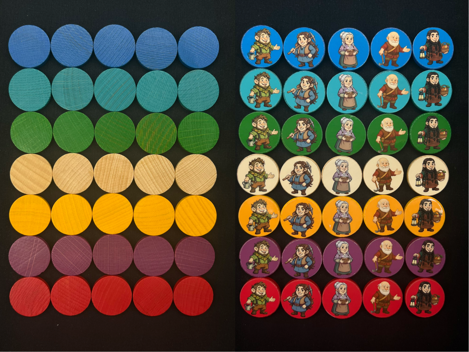 Caverna Dwarf Board Game Stickers – Compatible Accessory