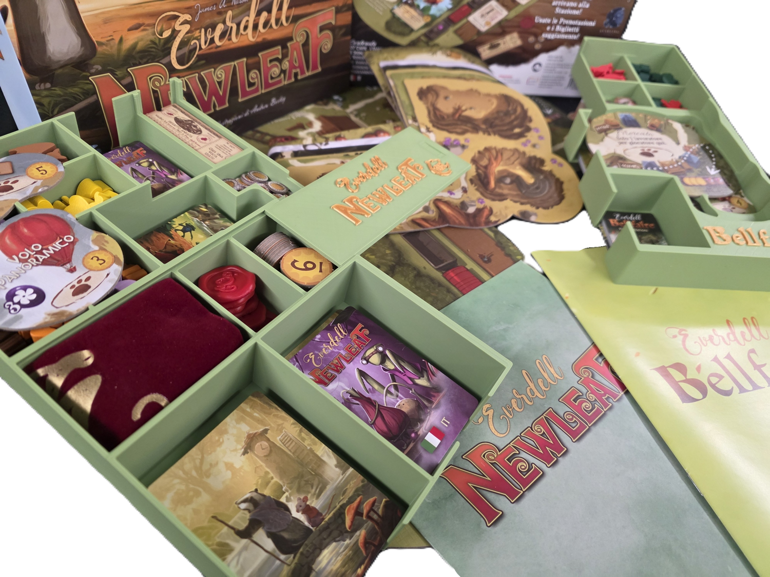 Everdell Newleaf and Everdell Bellfaire Insert - Unofficial - STL file to 3D print