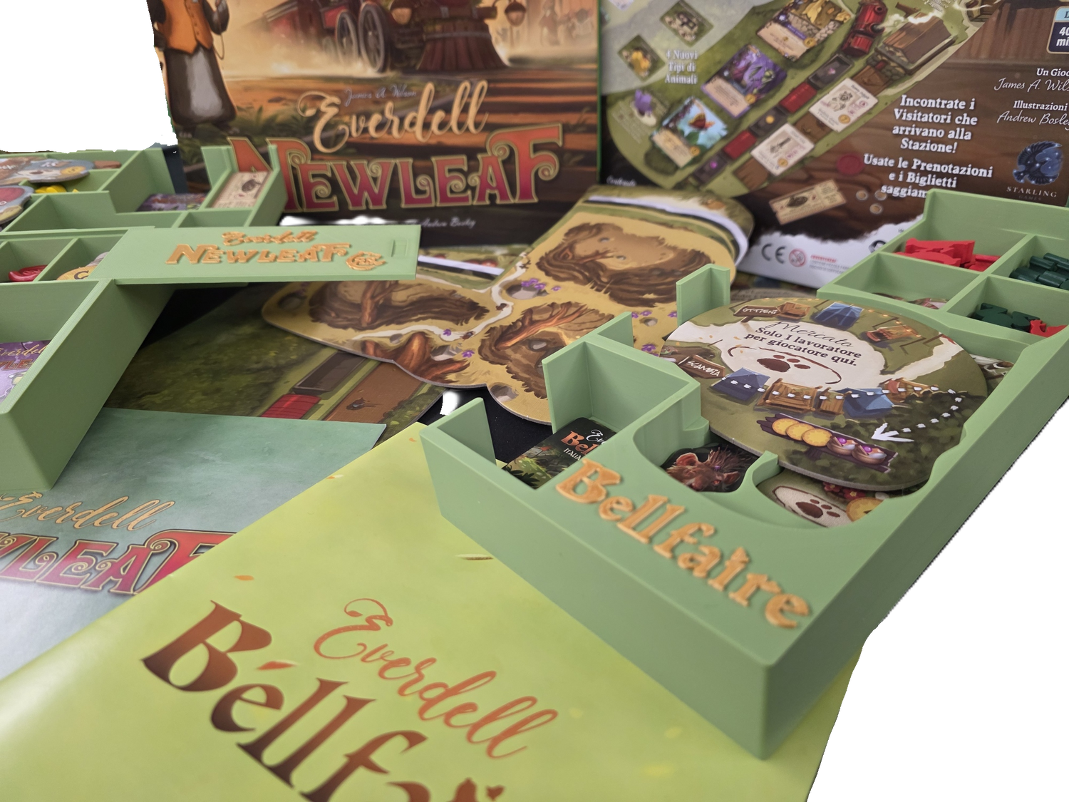 Everdell Newleaf and Everdell Bellfaire Insert - Unofficial - STL file to 3D print