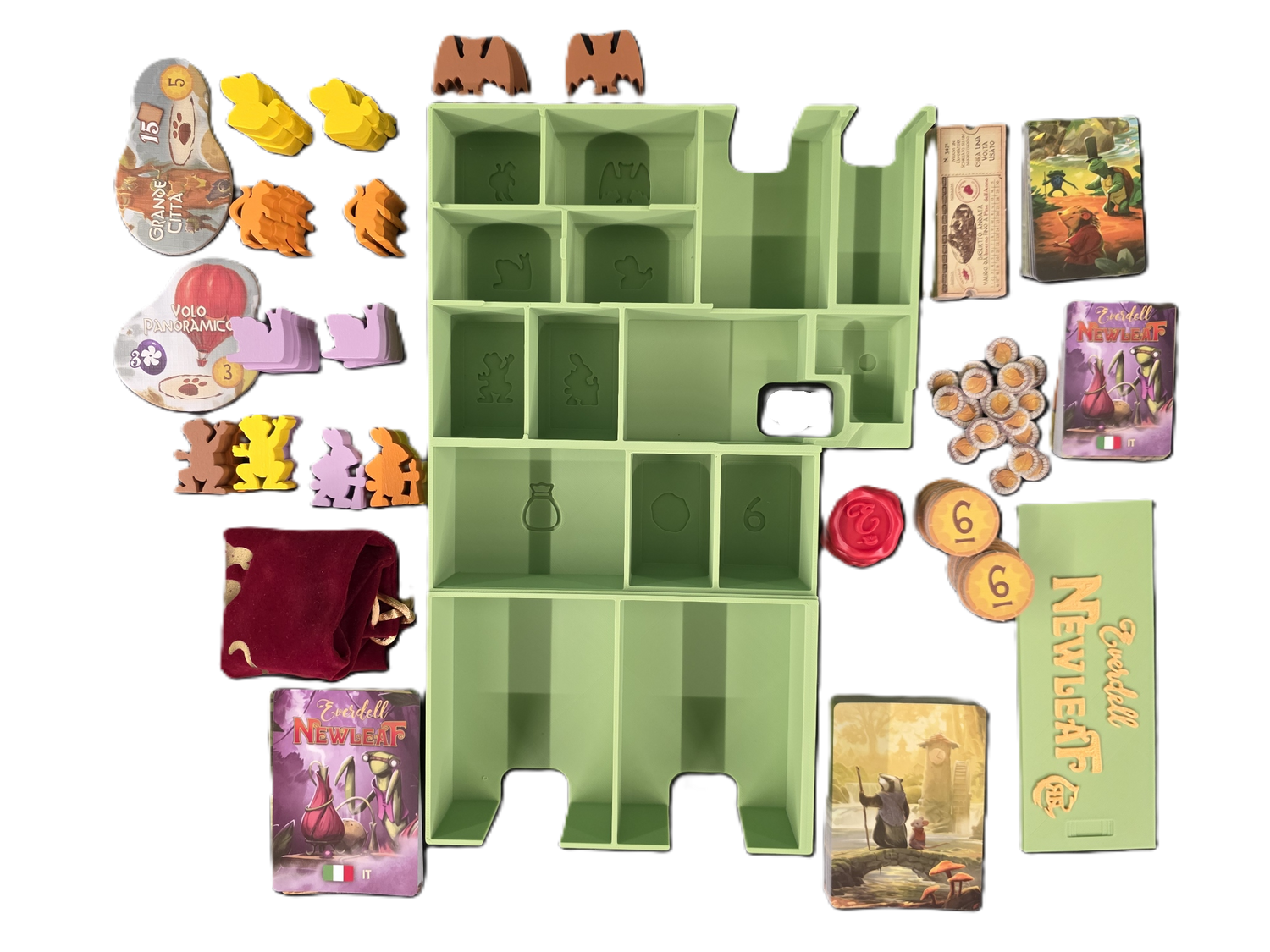 Everdell Newleaf and Everdell Bellfaire Insert - Unofficial - STL file to 3D print