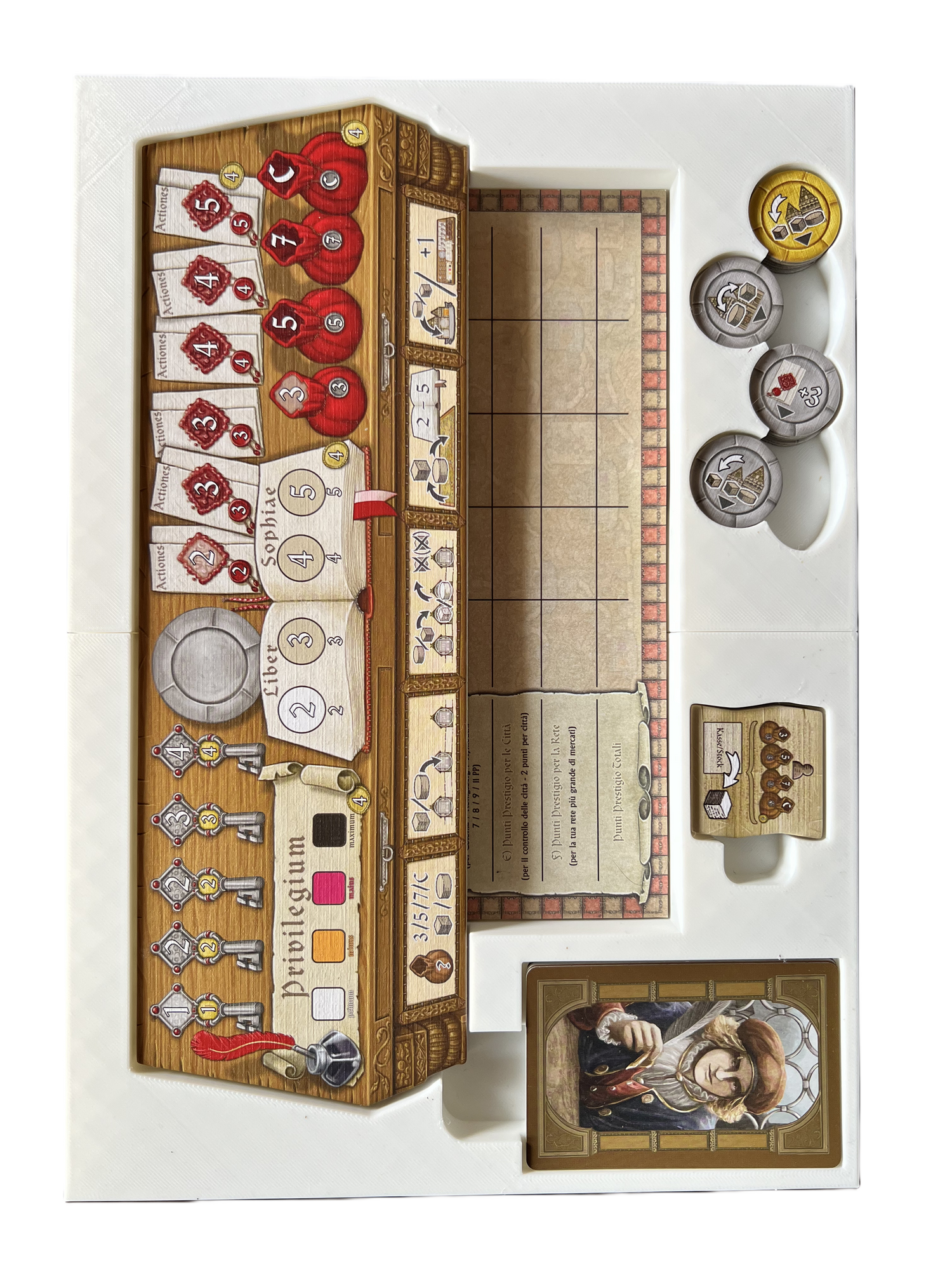 Organizer do gier planszowych Hansa Teutonica | Wkładka drukowana w 3D