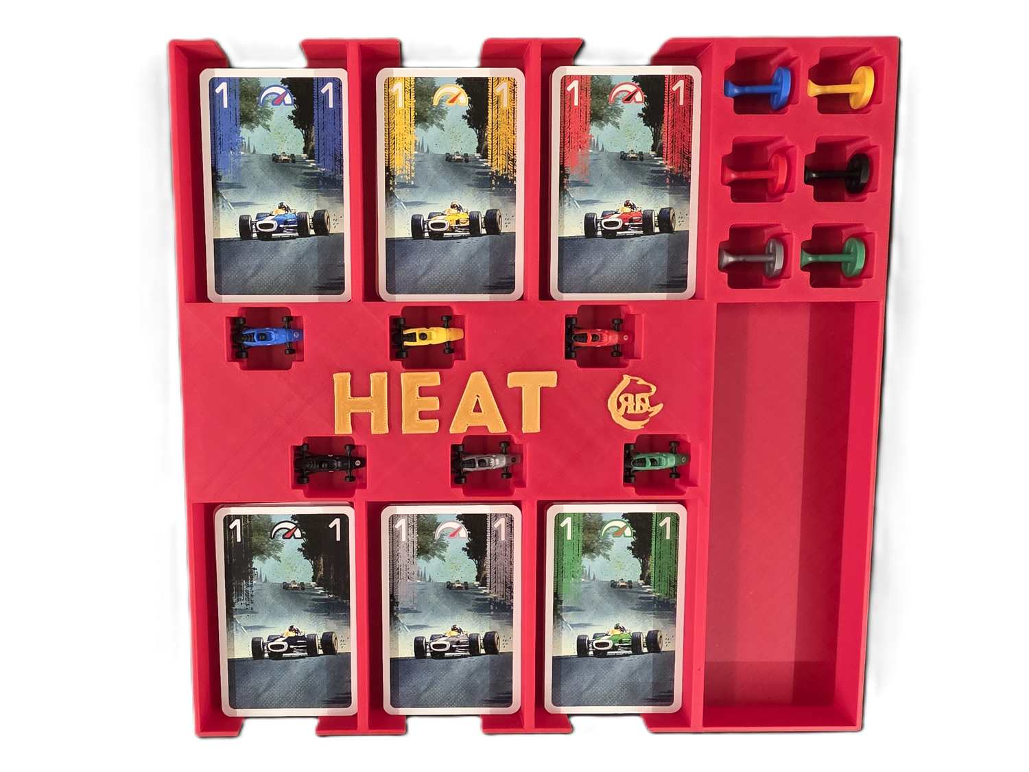 Insert for Heat: Pedal to the Metal + Heavy Rain + Tunnel Vision + Legends + Rocky Roads expansions - STL FILE to 3D print