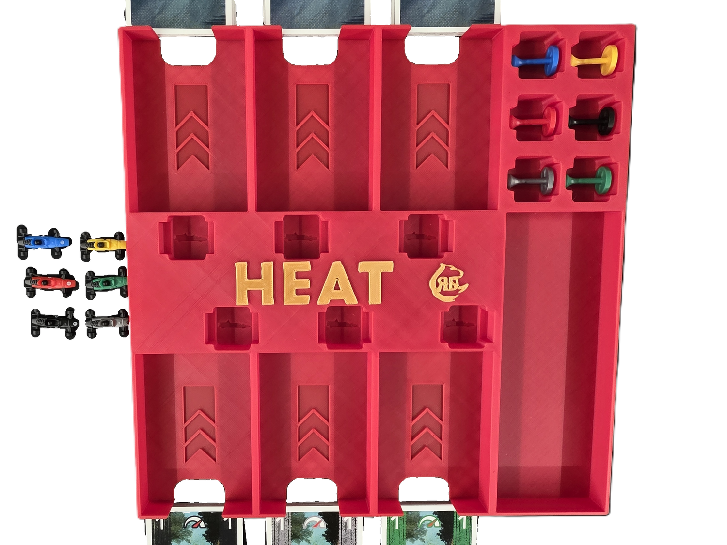 Insert for Heat: Pedal to the Metal + Heavy Rain + Tunnel Vision + Legends + Rocky Roads expansions - STL FILE to 3D print