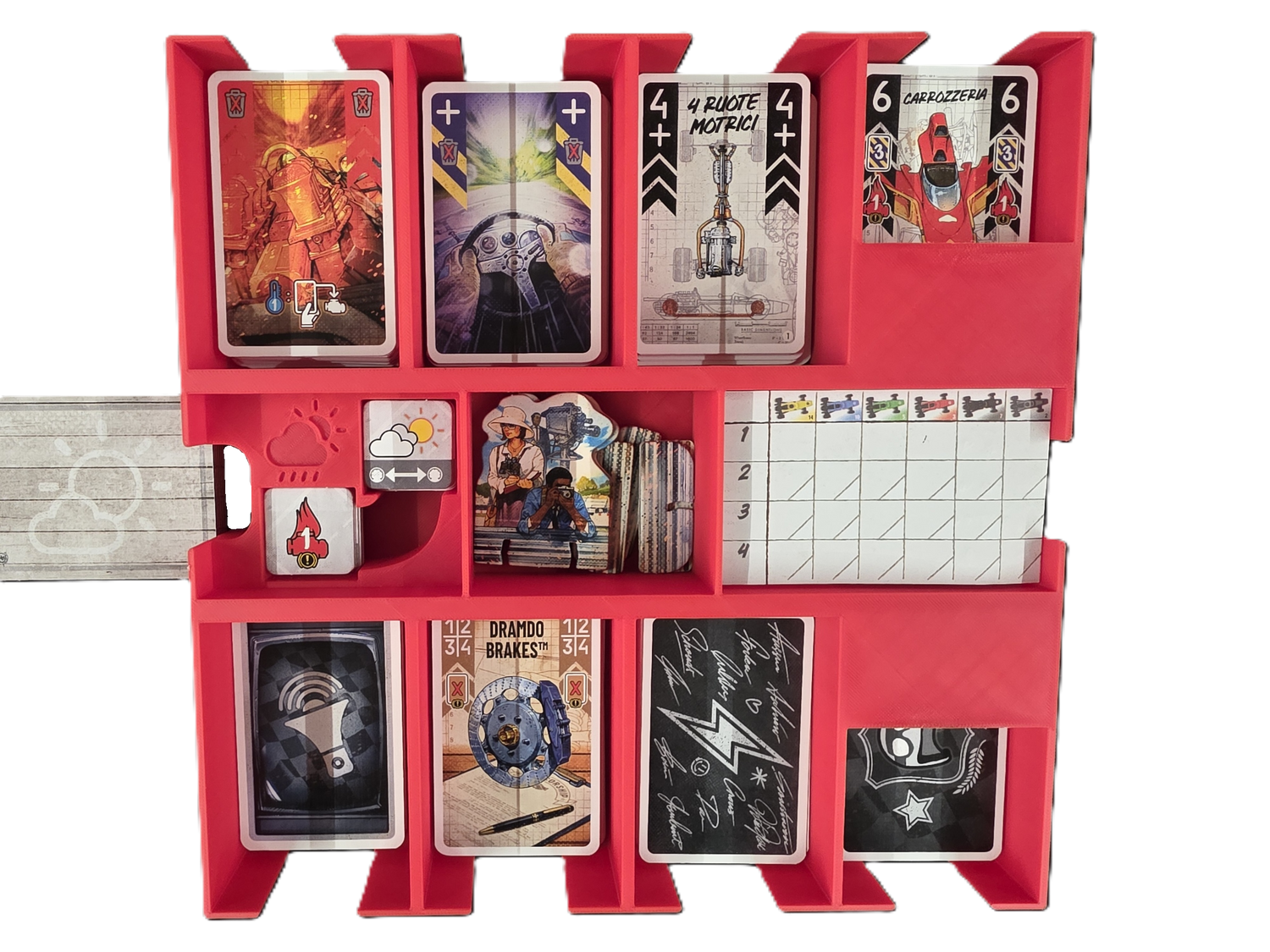Insert for Heat: Pedal to the Metal + Heavy Rain + Tunnel Vision + Legends + Rocky Roads expansions - STL FILE to 3D print