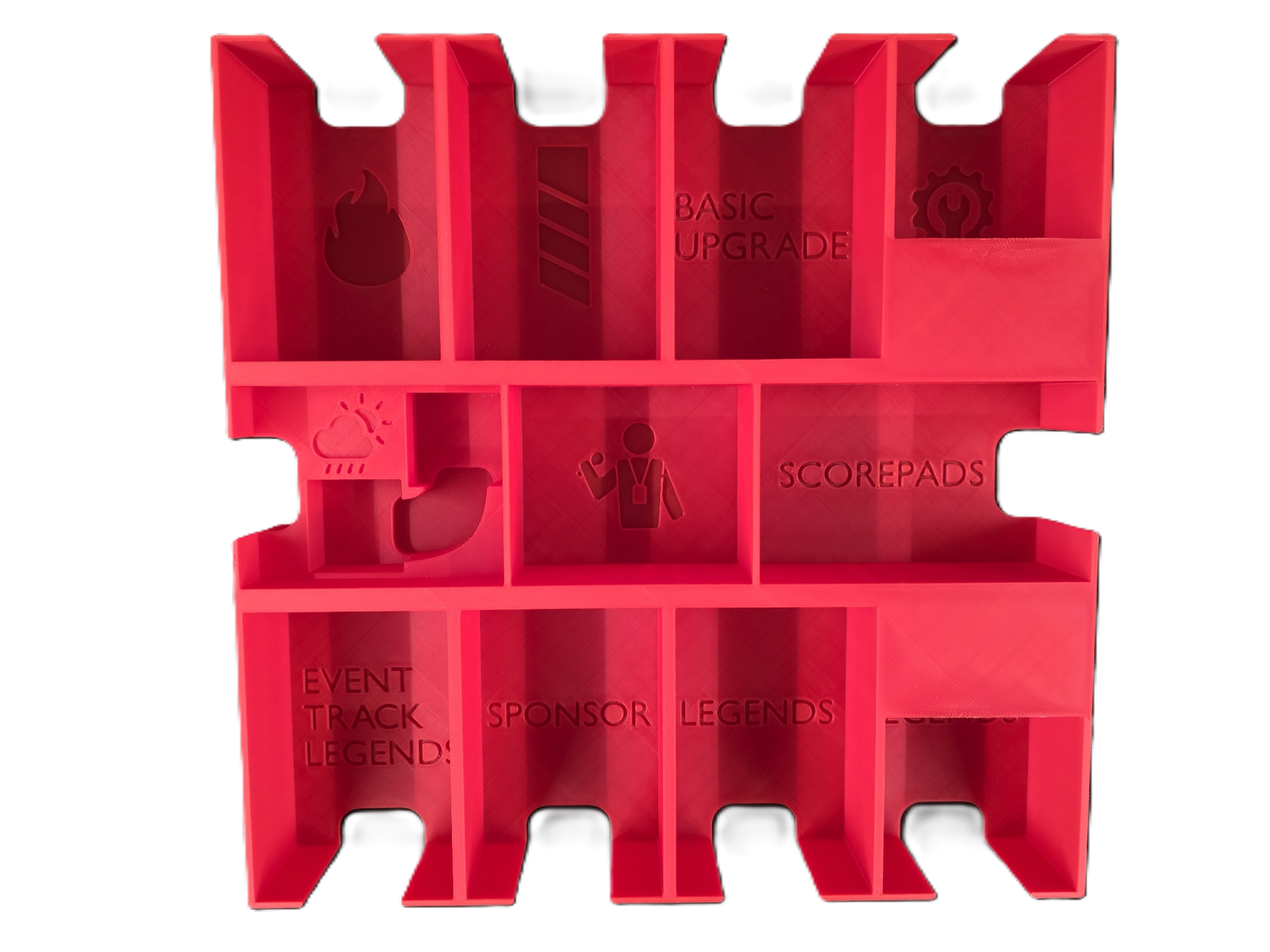 Insert for Heat: Pedal to the Metal + Heavy Rain + Tunnel Vision + Legends + Rocky Roads expansions - STL FILE to 3D print