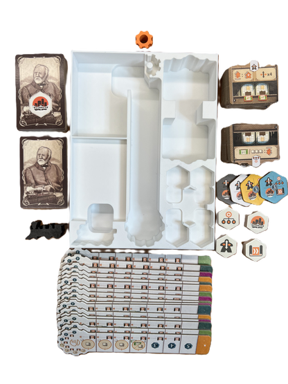 Carnegie Board Game Organizer - Board game Insert - SLEEVED - STL file for 3D Printing