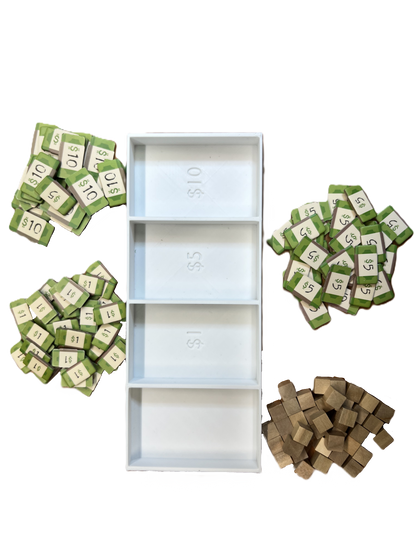 Carnegie Board Game Organizer - Board game Insert - SLEEVED - STL file for 3D Printing