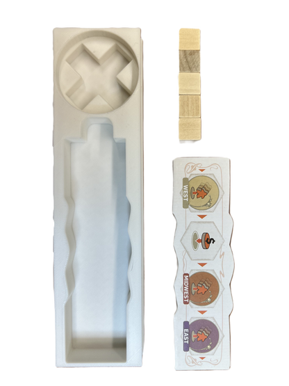 Carnegie Board Game Organizer - Board game Insert - SLEEVED - STL file for 3D Printing