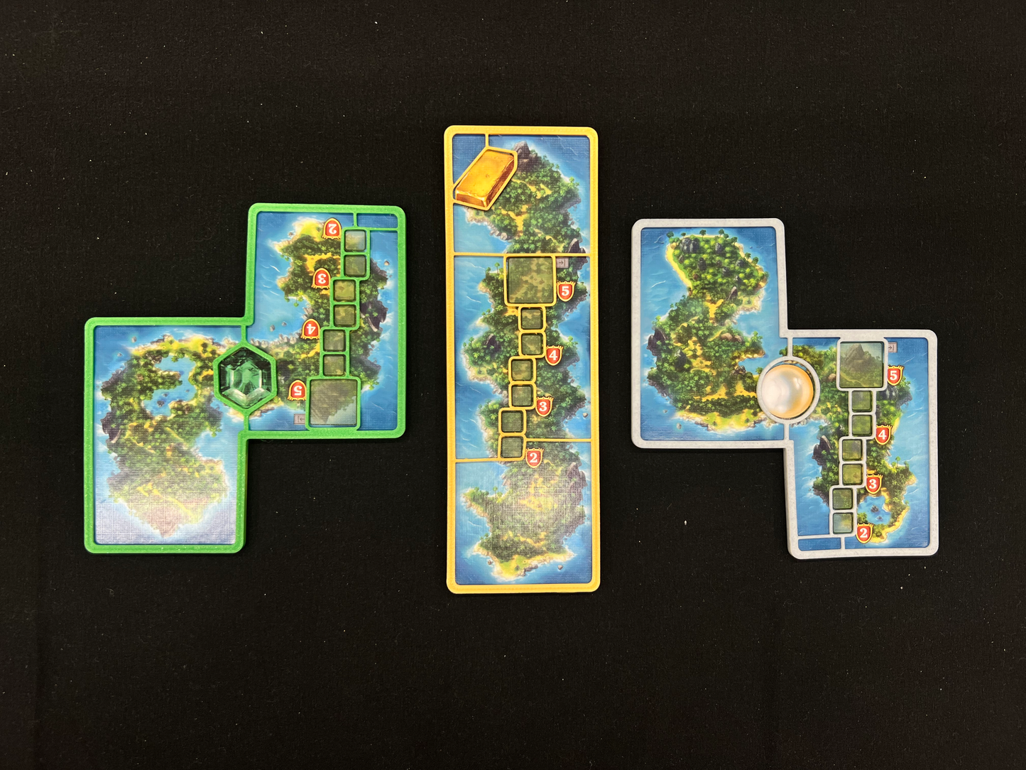 7 Overlays for Pirates of Maracaibo Board Game – STL File Upgrade for Treasure Islands & Pirates Hideout | Double Layer Boards Accessory