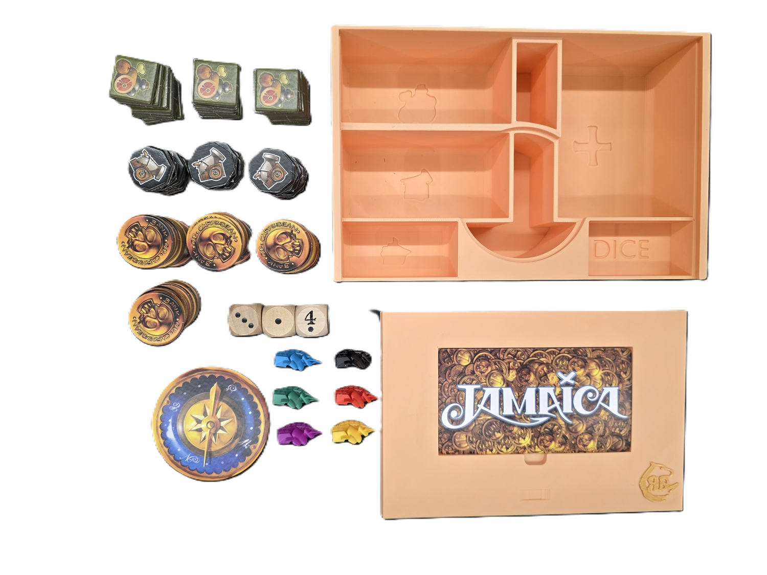 Jamaica + The Crew expansion Board Game Insert
