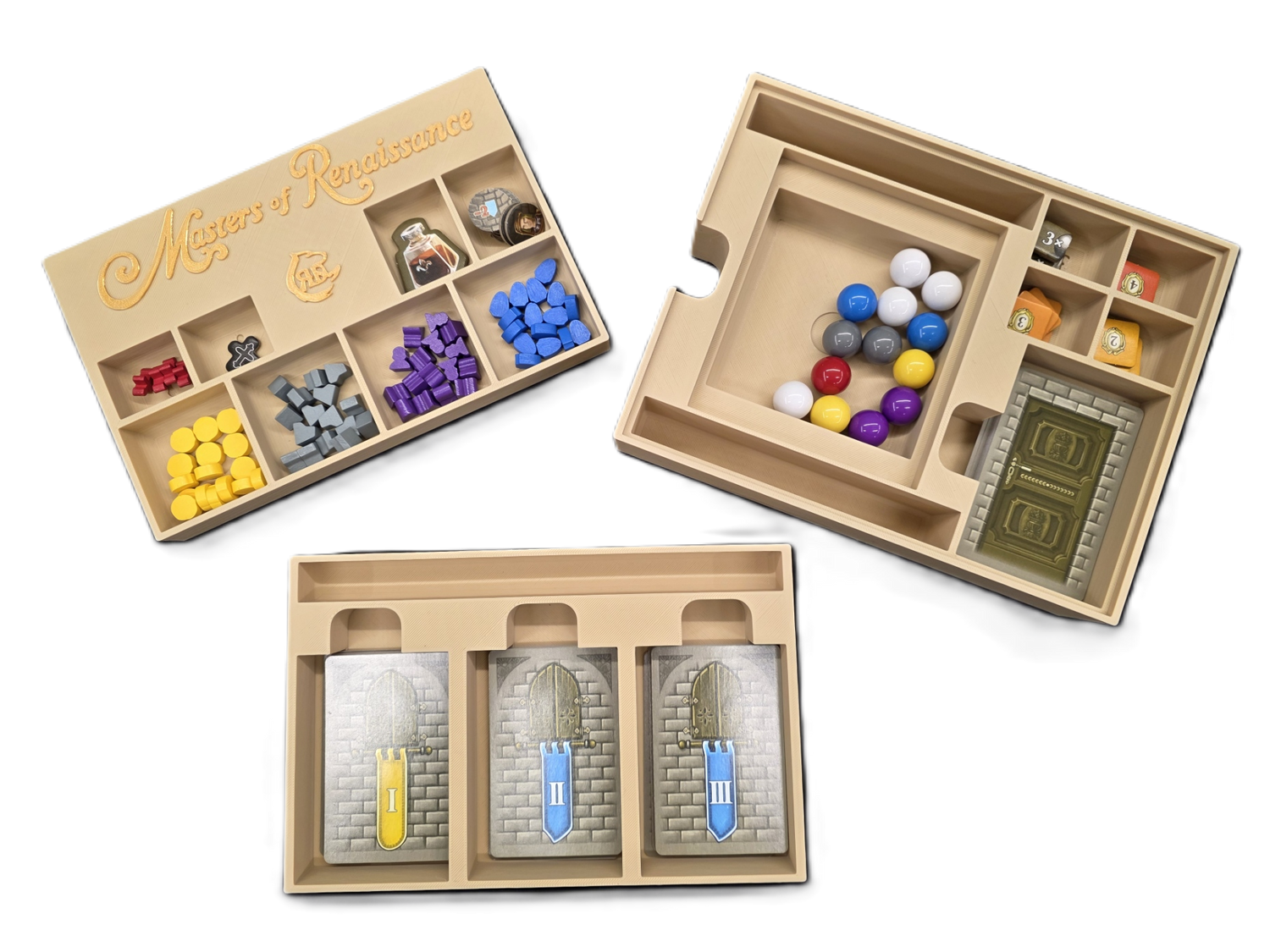 Masters of Renaissance (aka Lorenzo il Magnifico The Card Game) Board Game Insert STL files