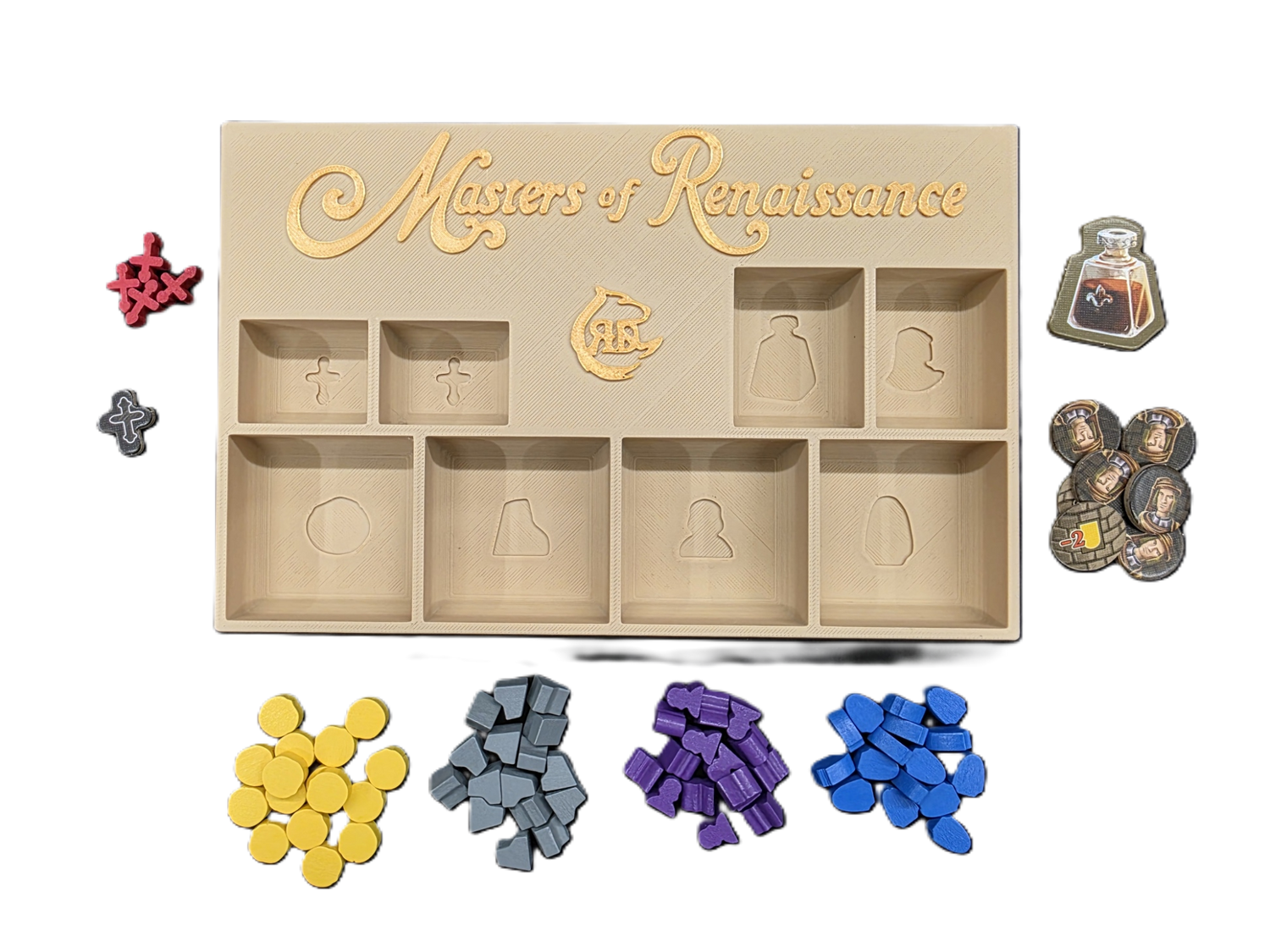 Masters of Renaissance (aka Lorenzo il Magnifico The Card Game) Board Game Insert STL files