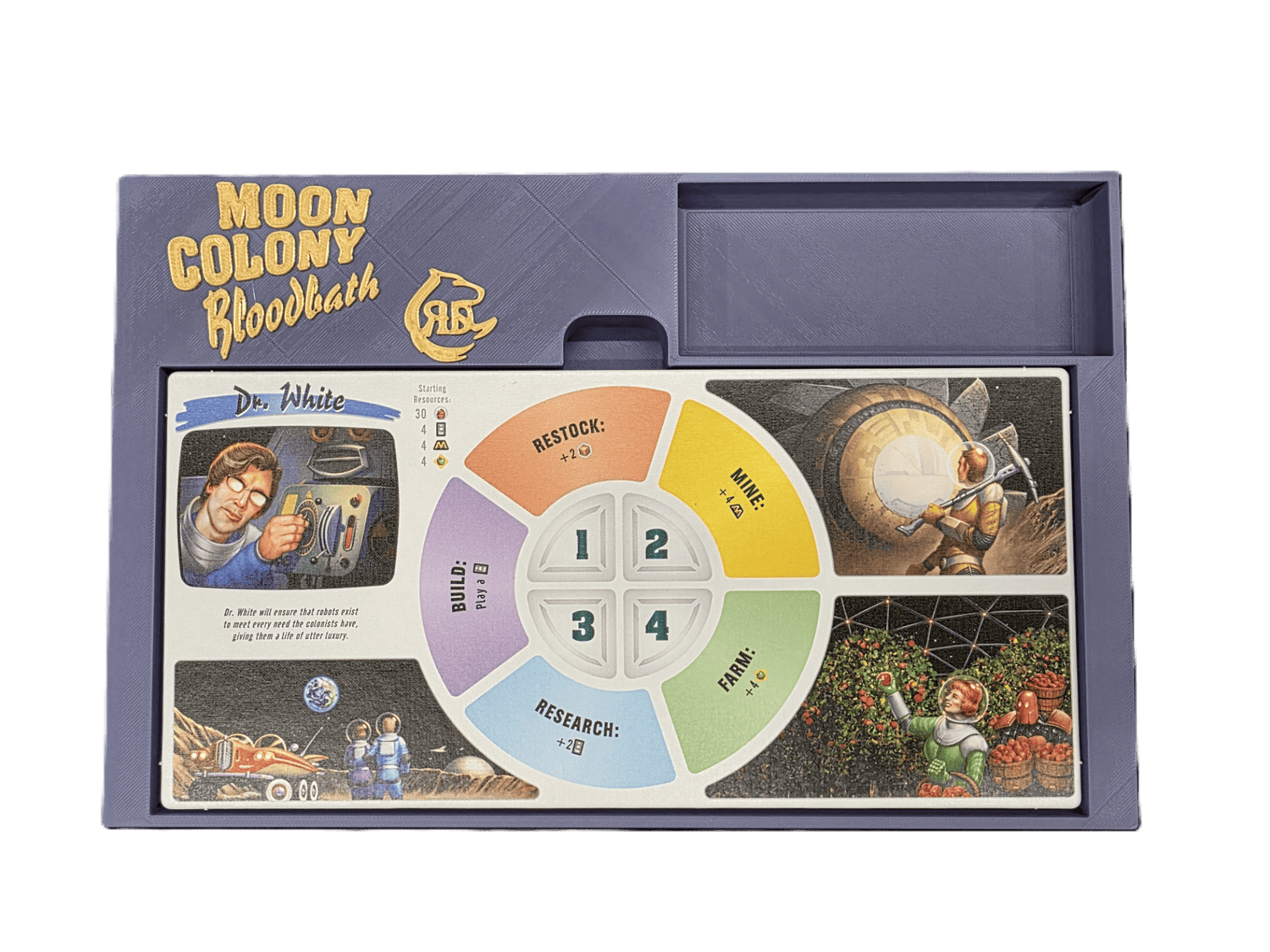 Moon Colony Bloodbath 3D Printed Organizer | Insert
