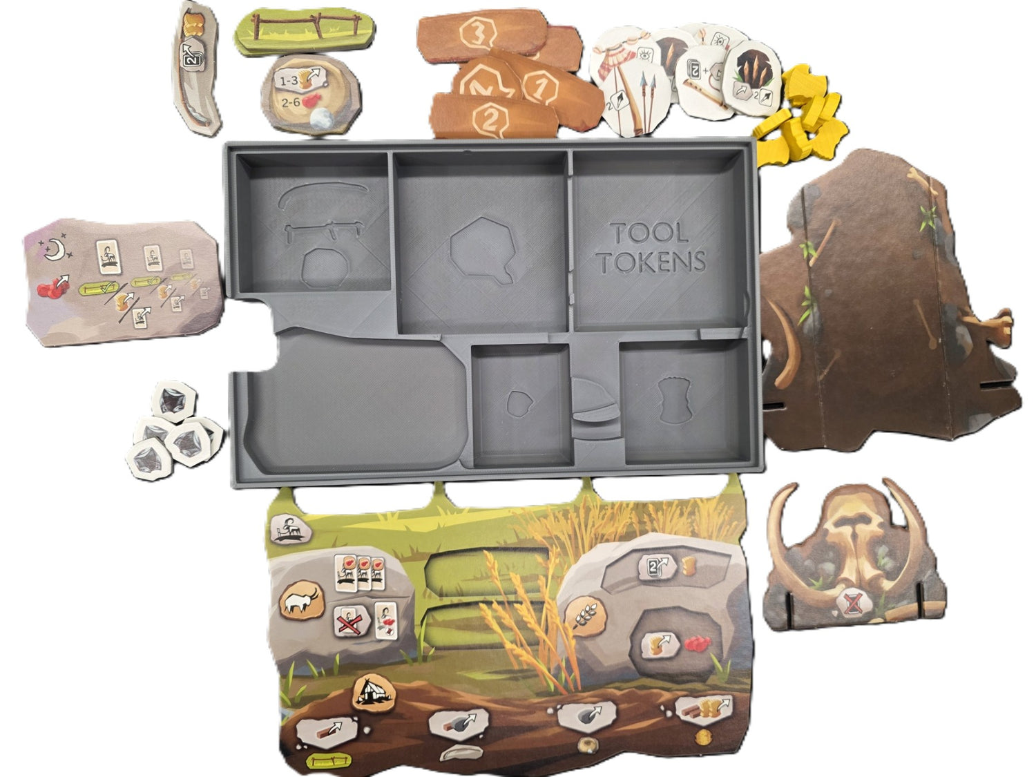 Paleo + A New Beginning + Cards Expansions Board Game Organizer Insert