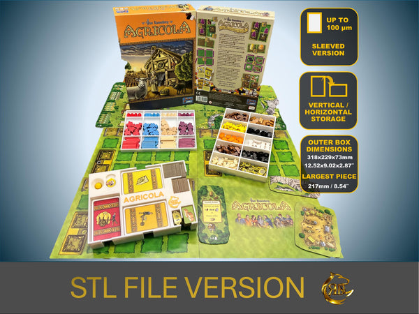 Agricola Board Game Organizer - STL file for 3D printing