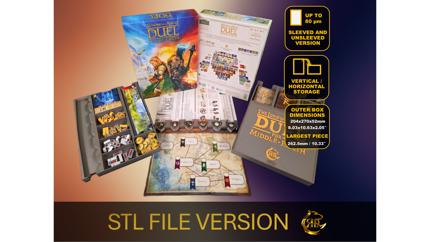 The Lord of the Rings DUEL for Middle-earth Insert STL Files
