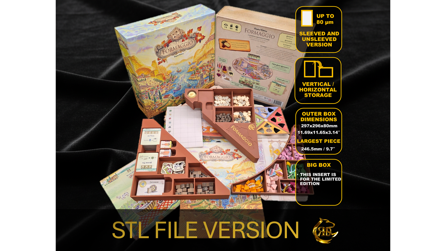 Formaggio Limited Edition - STL Files to 3d print your insert