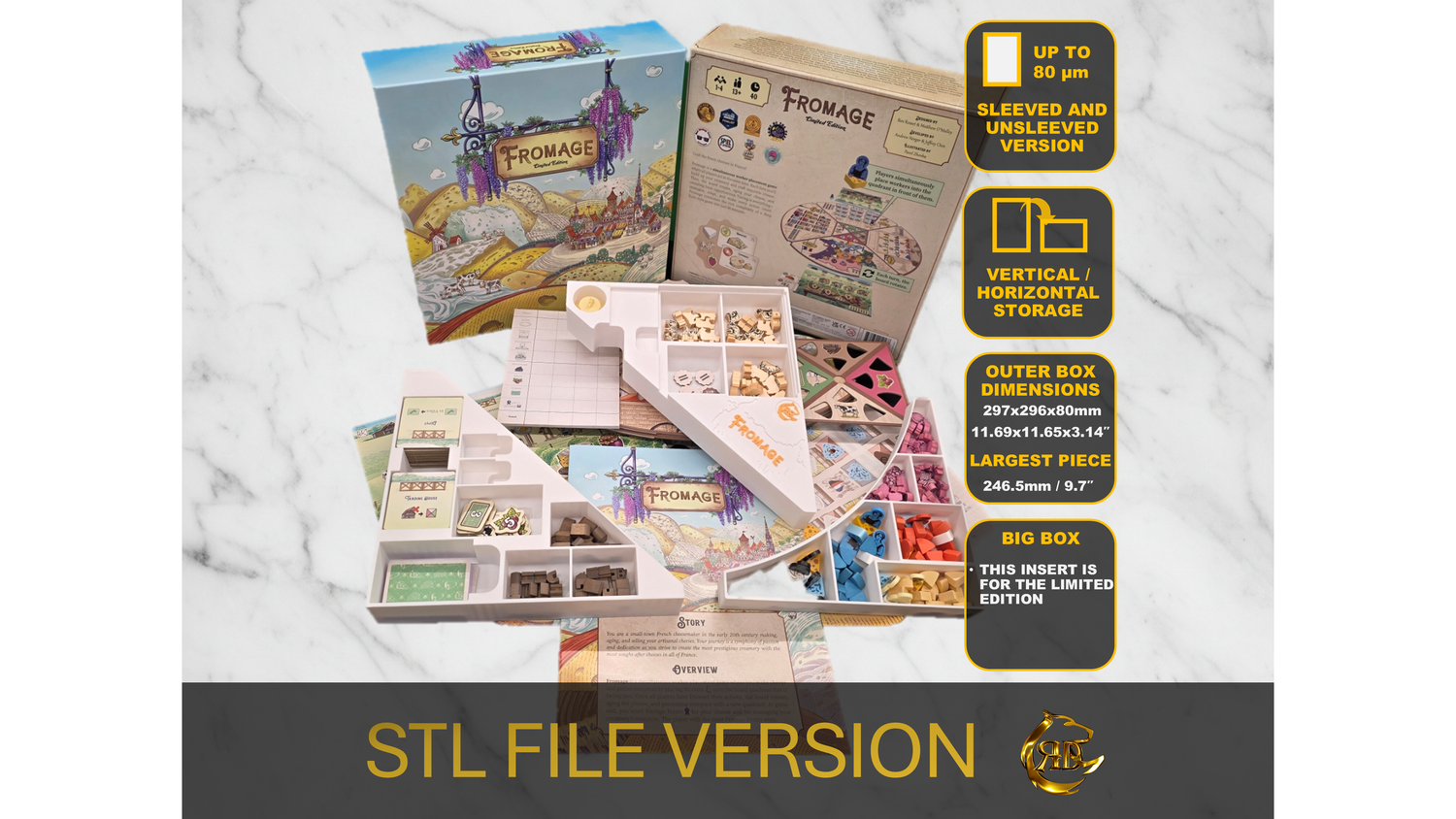 Fromage Limited Edition - STL Files to 3d print your insert
