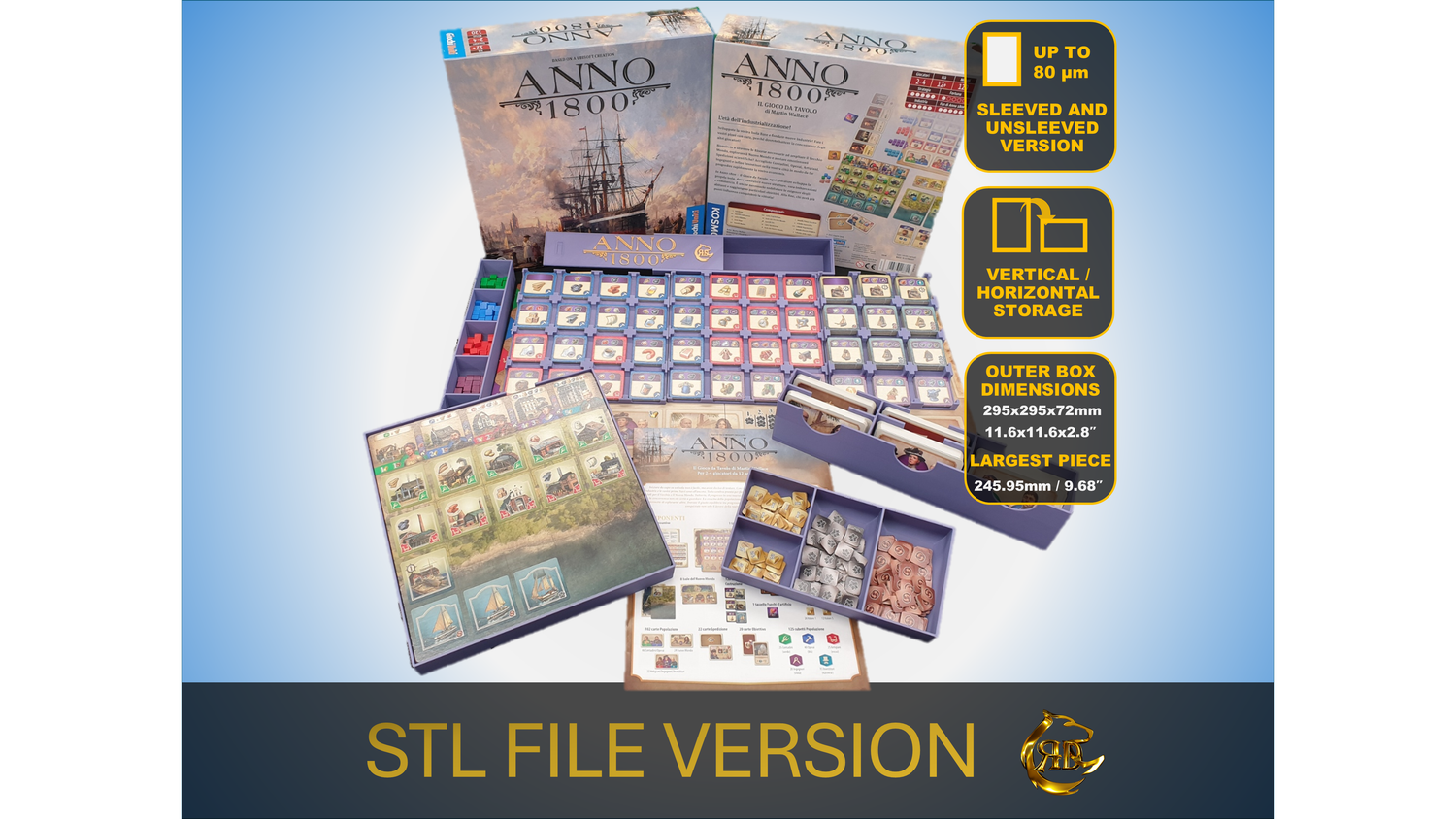 ANNO 1800 Board Game Organizer STL File